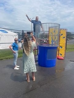 Centro Execs at Dunk Booth